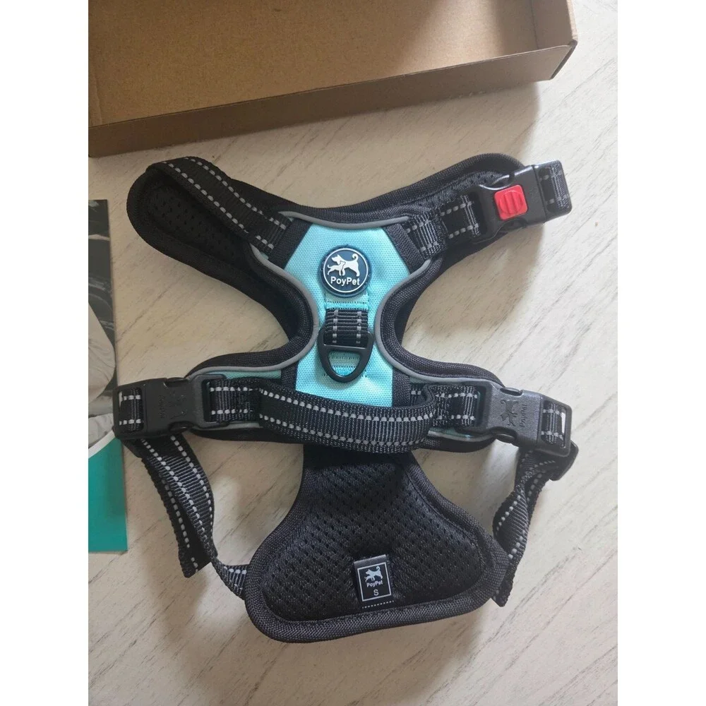 PoyPet No Pull Dog Adjustable Vest Soft Padded Reflective Harness Size S